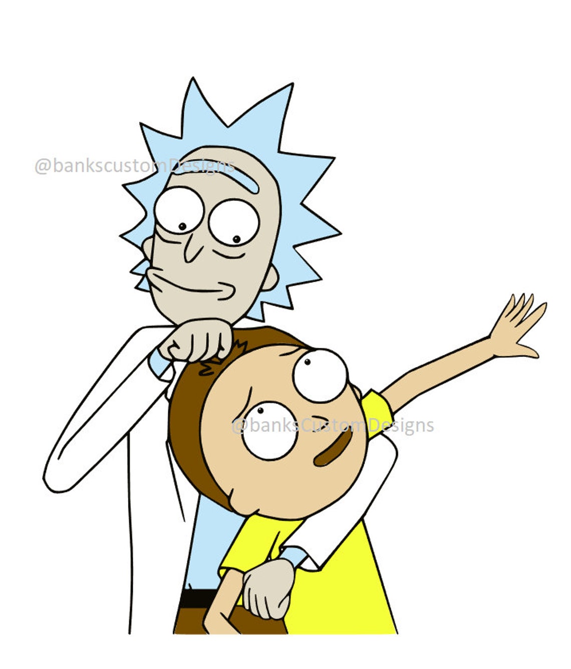 Knuckle Head Rick and Morty SVG Etsy