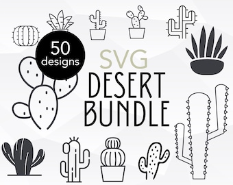 Succulent SVG Bundle - 50 DESIGNS! | Cactus Desert SVG files