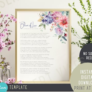 Poema del Día de las Madres de Hija / Regalo del Día de las Madres imprimible / Regalo para mamá / Cumpleaños de mamá / Poema para mamá / Descarga digital