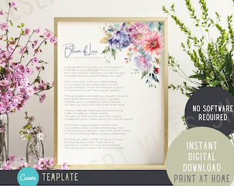 Mother’s Day Poem Printable – A Mother’s Hands – Instant Download Gift for Mom