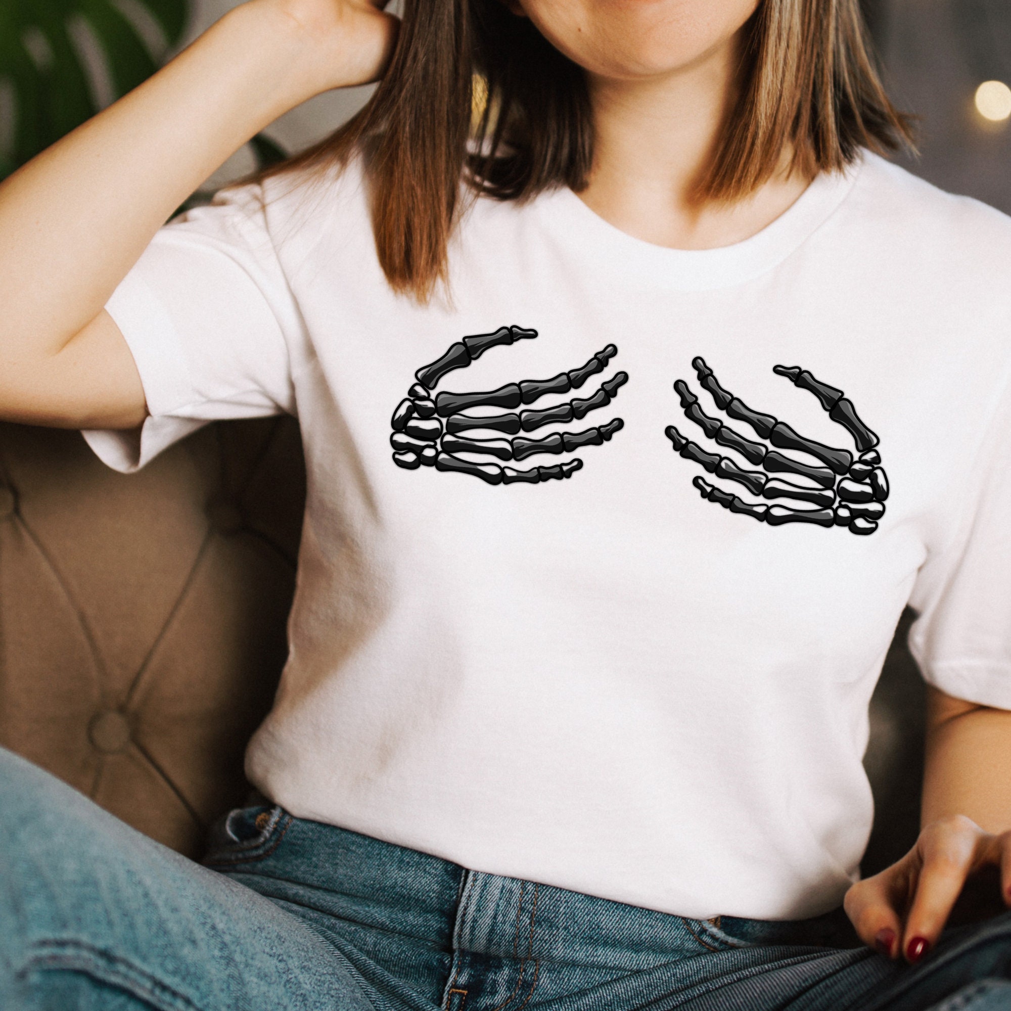 Skeleton Shirt Skeleton Hand Shirt Halloween Party Shirt Etsy UK