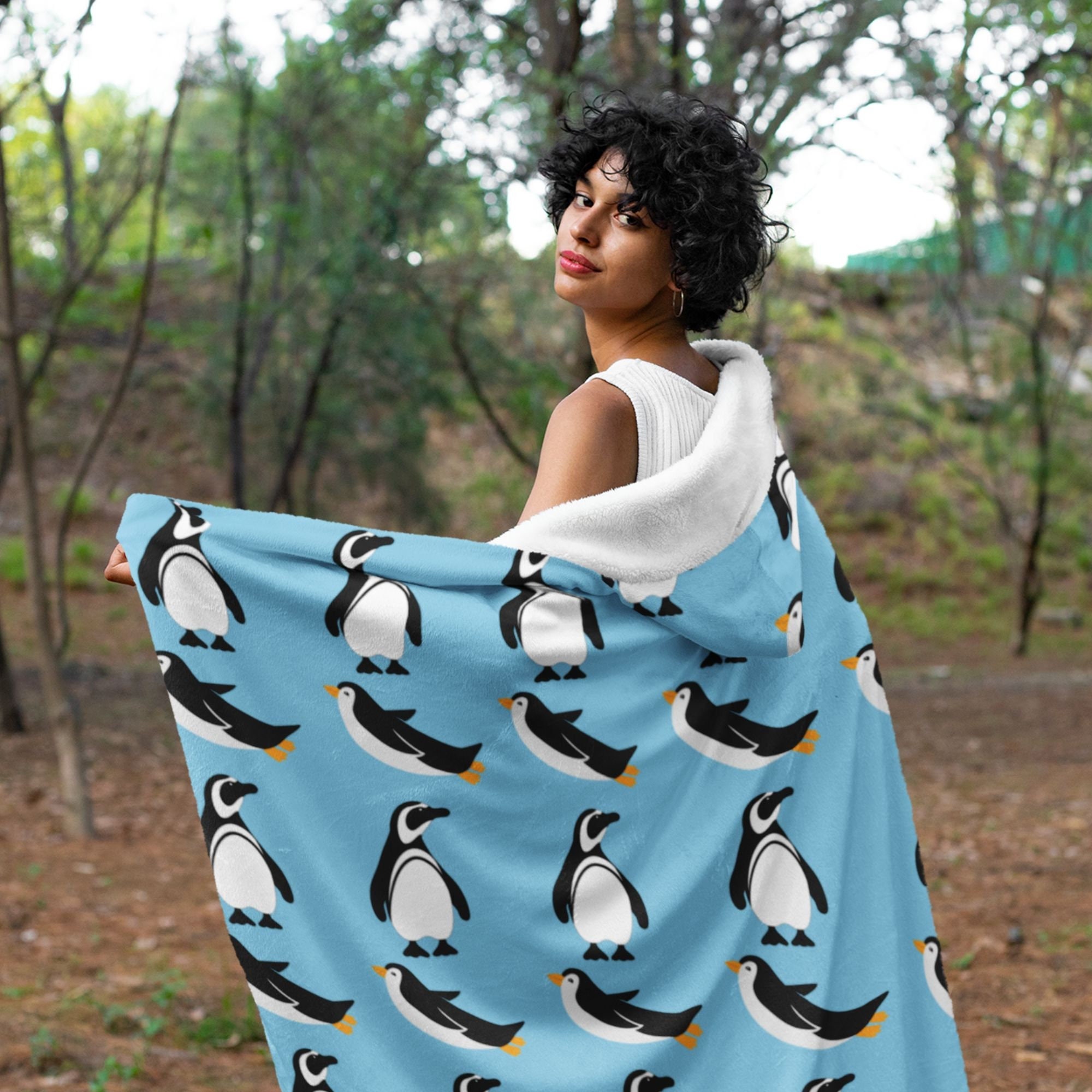 Penguin fleece blanket hotsell