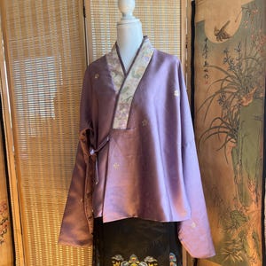 Women Hanfu Top, For Bust 95-105cm, Brocade Collar Hanfu Shirt, Ming Dynasty, Chinese Traditional Party, Events, Hafu Clothing Costume
