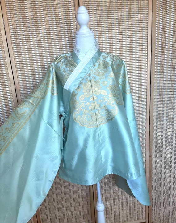 Traditional Women Hanfu, Gold Thread Hanfu Top, Elegant Brocade Hanfu, Chinese Ming Dynasty, Hanfu Costume Party, Asian Style