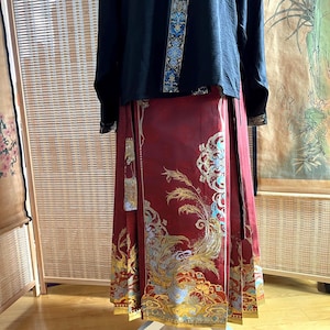 Clearance, Women Hanfu, Chinese Traditional Dress, For Waist 75-82cm, Hanfu Wedding Dress, Ming Dynasty, Ma Mian Skirt, Horse Face Dress
