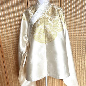 Traditional Women Hanfu, Gold Thread Hanfu Top, Elegant Brocade Hanfu, Chinese Ming Dynasty, Hanfu Costume Party, Asian Style