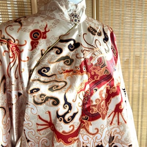 Chinese Traditional, Women Hanfu Robe, Printed Dragon Pattern, Ming Dynasty, Chinese New Year, Hanfu Costume Party, Long Wedding Dress