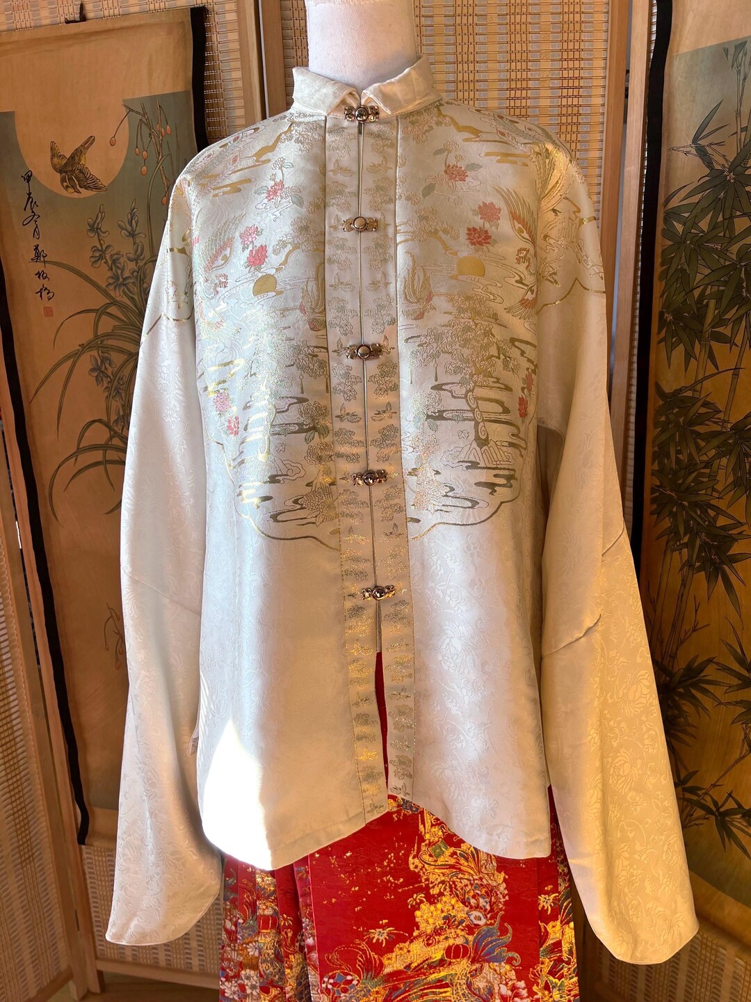 Chinese Hanfu, for Bust 98-104cm, Plus Women Top, Traditional Brocade ...