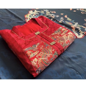 Holiday Sale, Traditional Hanfu, Ming Dynasty, Brocade Fabric, Chinese Clothing, Plus Wedding Hanfu, Chinese New Year, Red Top Hanfu