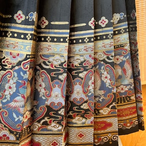 Holiday, Chinese Traditional Hanfu, Brocade Gold Thread, Ming Dynasty, Ma Mian Skirt, Women Dress, Hanfu Party Costume, Horse Face Dress image 16