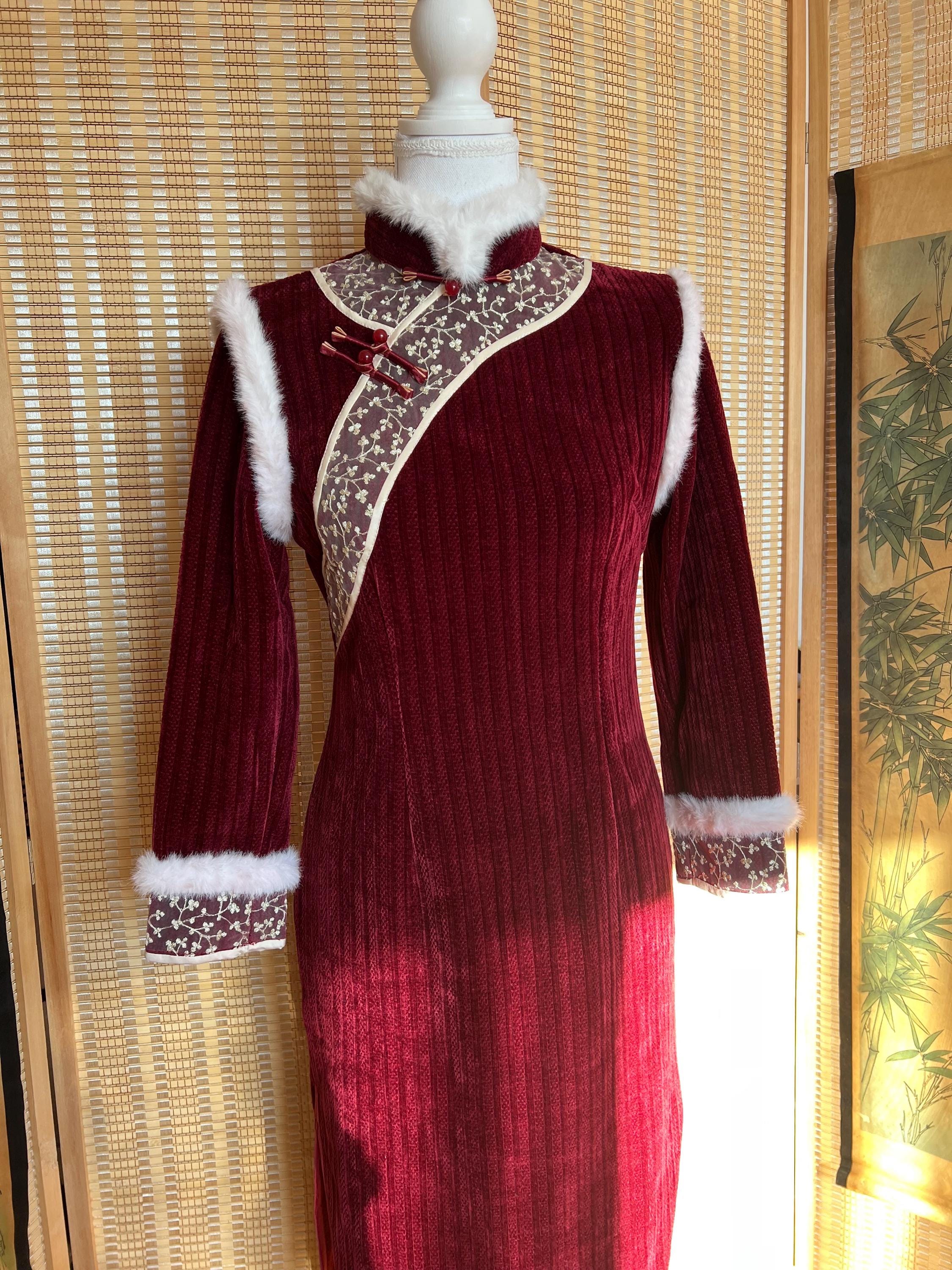 Winter Dress Wine Red - Etsy