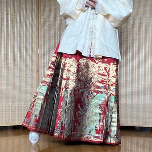 Chinese Traditional Hanfu, For Waist 78-85cm, Hanfu Wedding Dress, Ming Dynasty, Ma Mian Skirt, Horse Face Dress, Brocade Peacock, Phoenix