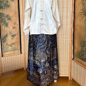 Chinese Women Dress, For Waist 75-82cm, Traditional Hanfu, Ming Dynasty, Mamian Skirt, Gold Thread, Goldfish Horse Face Dress, Hanfu Party