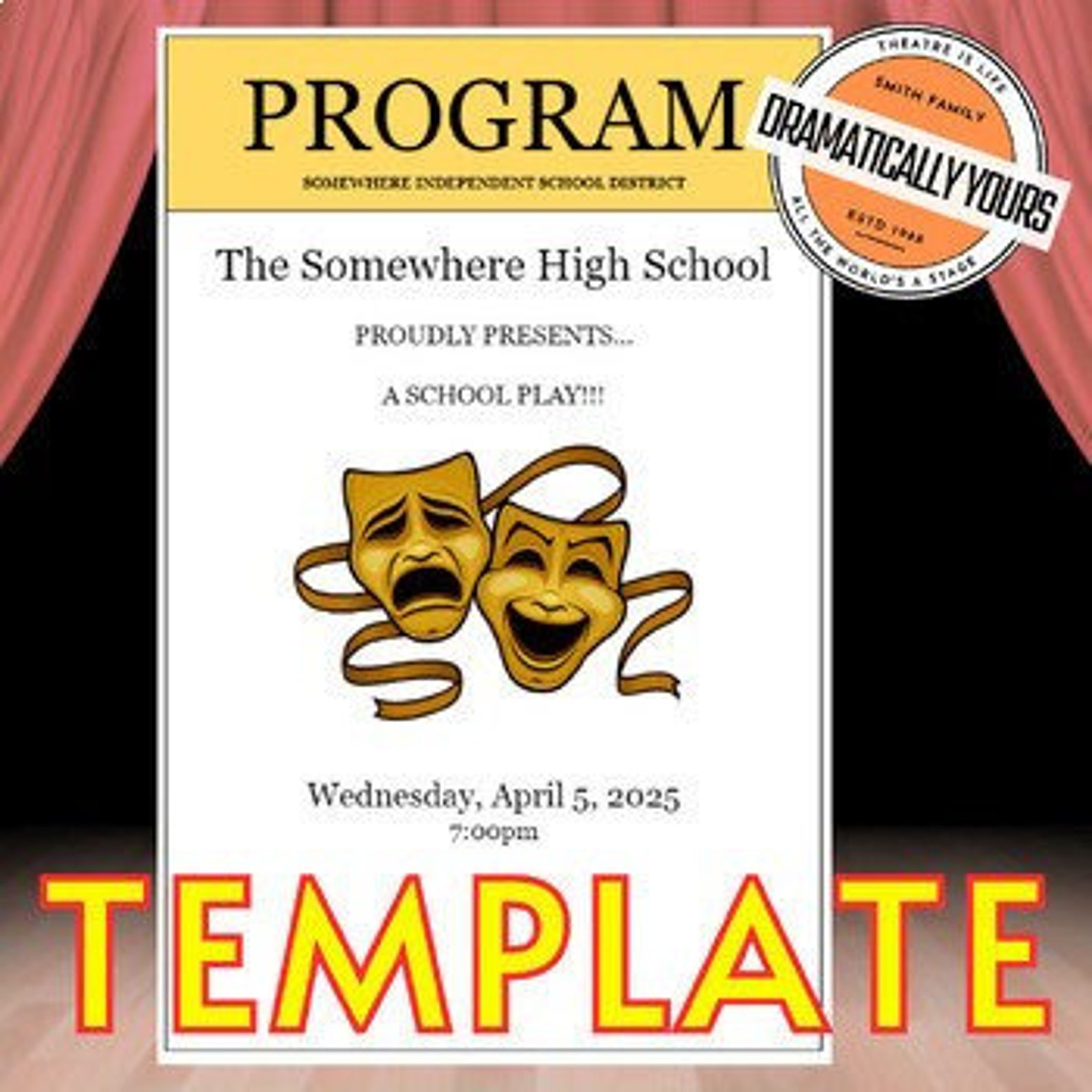 Theatre Program, 2 Sheets 8 Pages, Canva Template, Theater Director ...