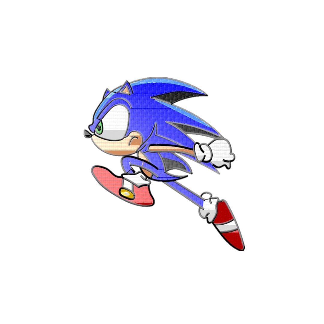 Sonic Embroidery Design Sonic the Hedgehog Digitising Embroidery Sonic ...