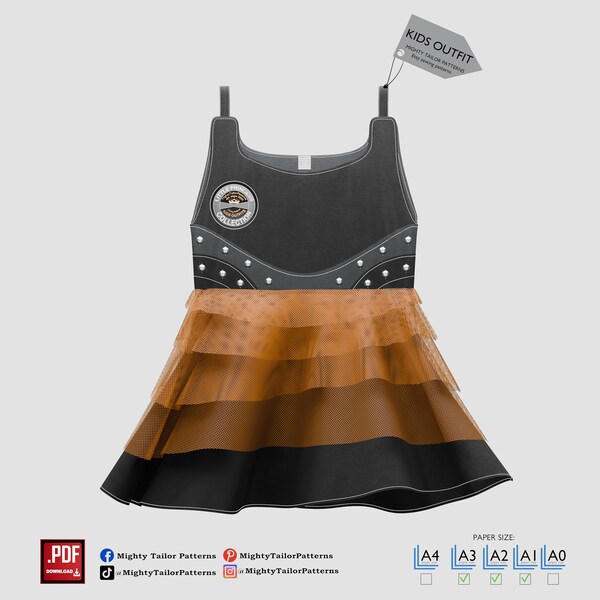 Little Girl Dress Pattern Circle Dress Full Skirt Dress Toddler Dress Special Occasion Dress PDF Sewing Pattern  Model 9-4-24