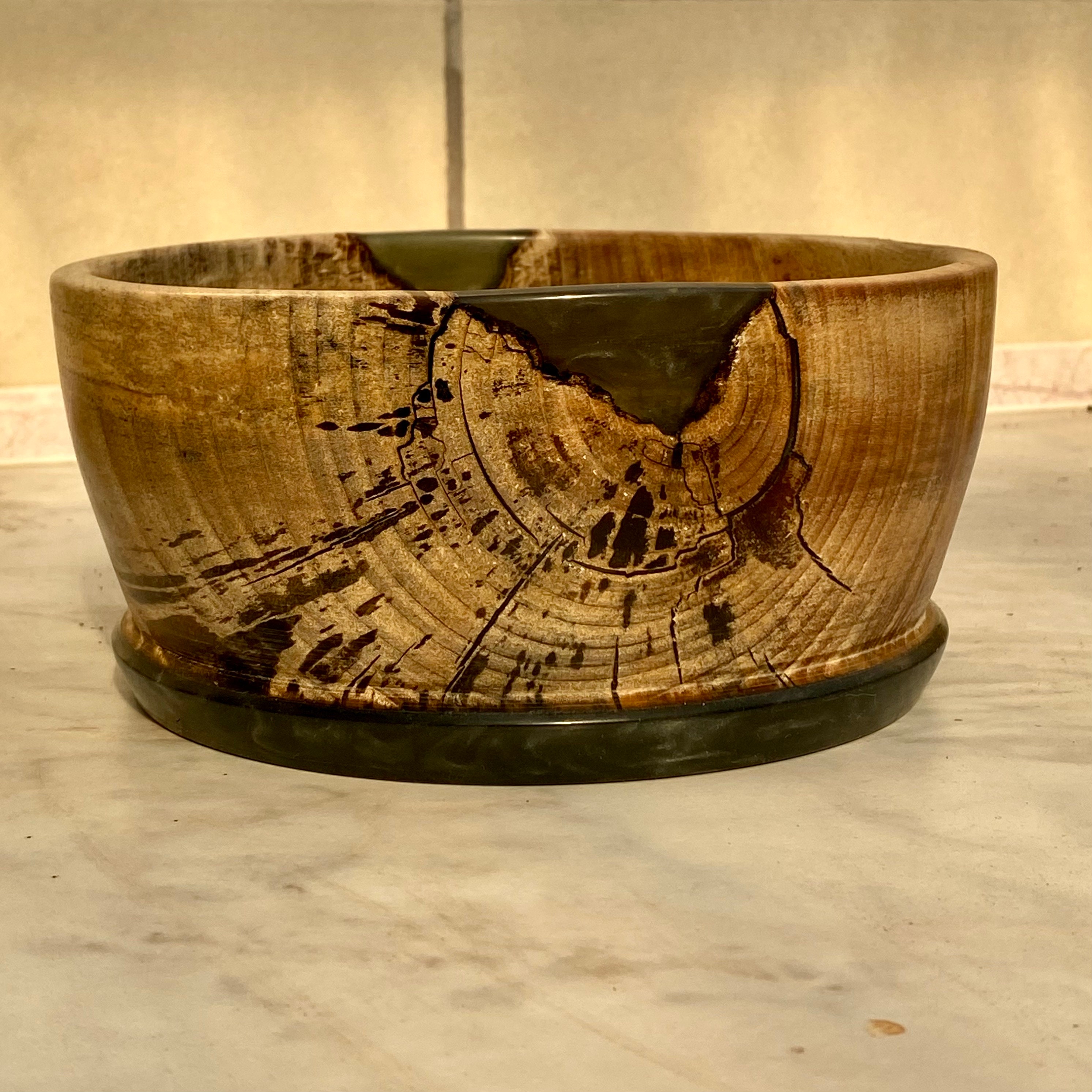 Decorative Bowl Made of Linden Wood and Epoxy Resin, Lathe-turned - Etsy