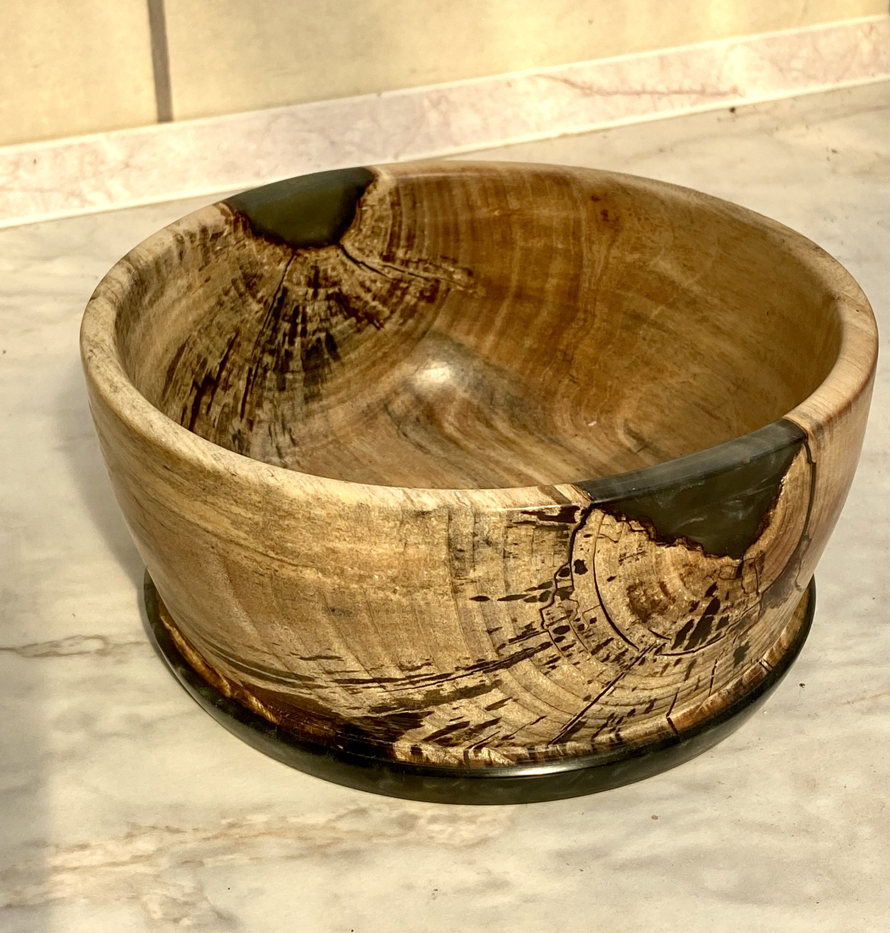 Decorative Bowl Made of Linden Wood and Epoxy Resin, Lathe-turned - Etsy