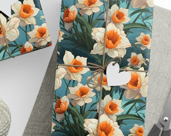 Daffodils Wrapping Paper, Daffodils Flower Gifts, Daffodils Birthday Gift Wrapping Paper