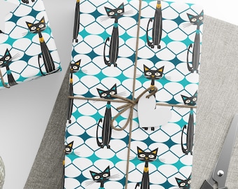 Cat Wrapping Papers, Cats Gifts Wrapping Paper Roll, Cats Birthday Gifts Wrapping Paper Roll