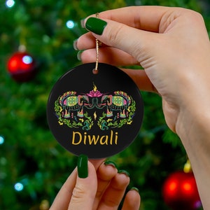 Ozdoba ceramiczna DIwali, prezenty inspirowane Diwali, prezenty na festiwal Diwali