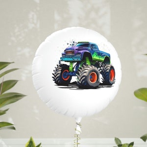 Monster Truck Birthday Mylar Helium Balloon, Monster Truck Gift Baloon