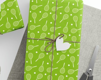 Tennis Wrapping Paper Roll, Tennis Game Gifts, Tennis Birthday Gifts Wrapping Paper
