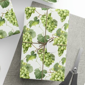 Green Grapes Wrapping Paper, Grapes Gifts, Grapes Birthday Gift Wrapping Paper