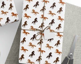 Horse Wrapping Paper, Equestrian Gifts Wrapping Paper, Horse Birthday Gift Wrapping Paper