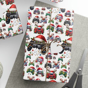 Games Lover Gift Wrapping Papers, Game Controller Gift Wrapping. Paper Roll, Game Lover Christmas Gift Wrapping Paper