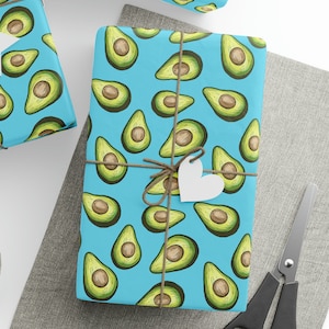 Rolo de papel de embrulho de abacate, papel de embrulho de presentes de abacate, papel de embrulho de frutas Persea Americana