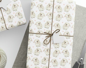 Bunny Love Wrapping Paper , Easter Bunny Wrapping Paper, Little Rabbit Gift Wrapping Paper, Bunny Gift Wrapping Paper Roll