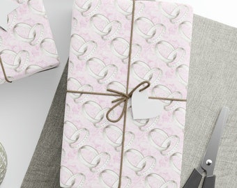 Rolo de papel de embrulho para presente de casamento, papel de embrulho para alianças de casamento, papel de embrulho para casamento