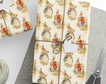 Rotolo di carta da regalo a forma di coniglietto, carta da regalo a forma di coniglio per compleanno, carta da regalo a forma di coniglietto