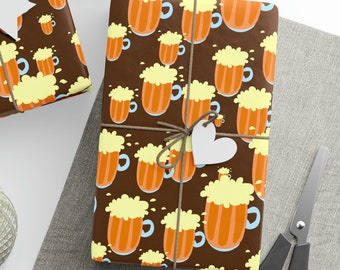 Beer Gift Wrapping Paper Roll, beer Gifts, Dad Beer Gift Wrapping Paper, Beer Birthday Gift Wrapping Paper