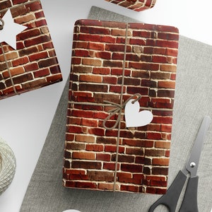 Brick Wall Wrapping Paper, Bricks Wall Wrapping Paper, Brick Birthday Gift Wrapping Paper Roll