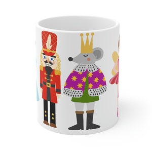 Nutcracker Ballerina Sugar Plum Mug 11oz, Christmas Nutcracker Mug, Sugar Plum Ballerina Christmas Ceramic Mug, Nutcracker Gift Mug