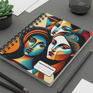 Picasso Art Print Composition Spiral Bound Journal/ Notebook, Pablo Picasso Art Journal/ Notebook