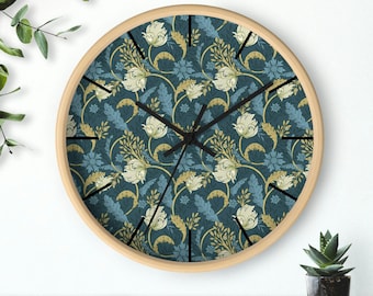 William Morris Honeysuckle Wall Clock, William Morris Wall Clock