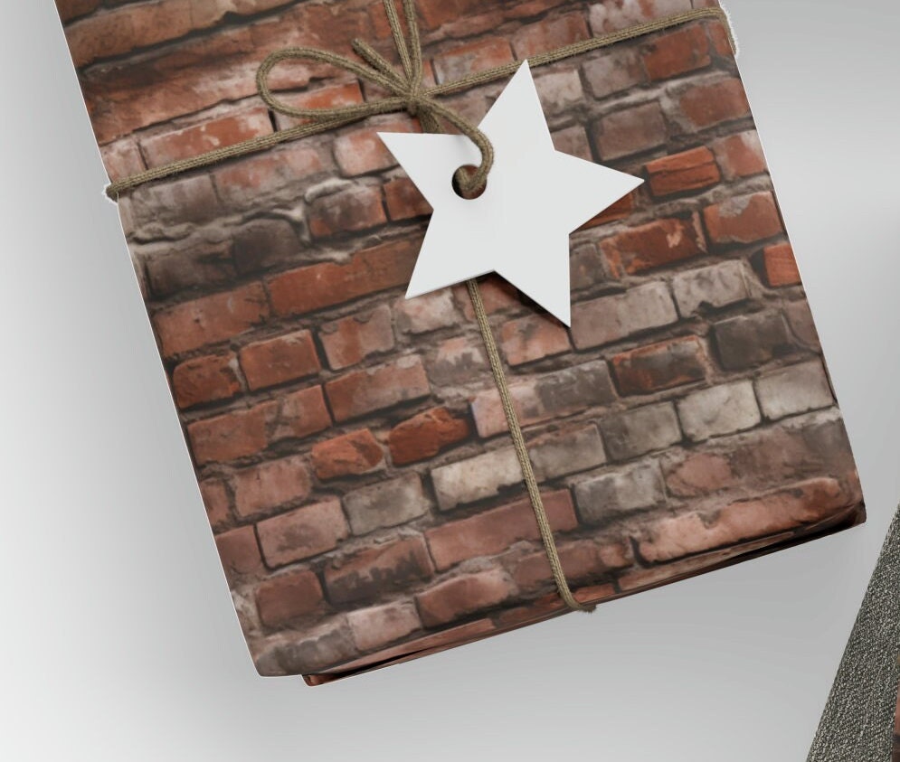 Old Brick Gift Wrapping Papers, Bricks Gift Wrapping Paper Roll, Brick