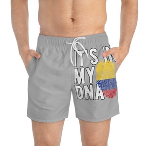 It's in My DNA Colombia Flag Swim Trunks
