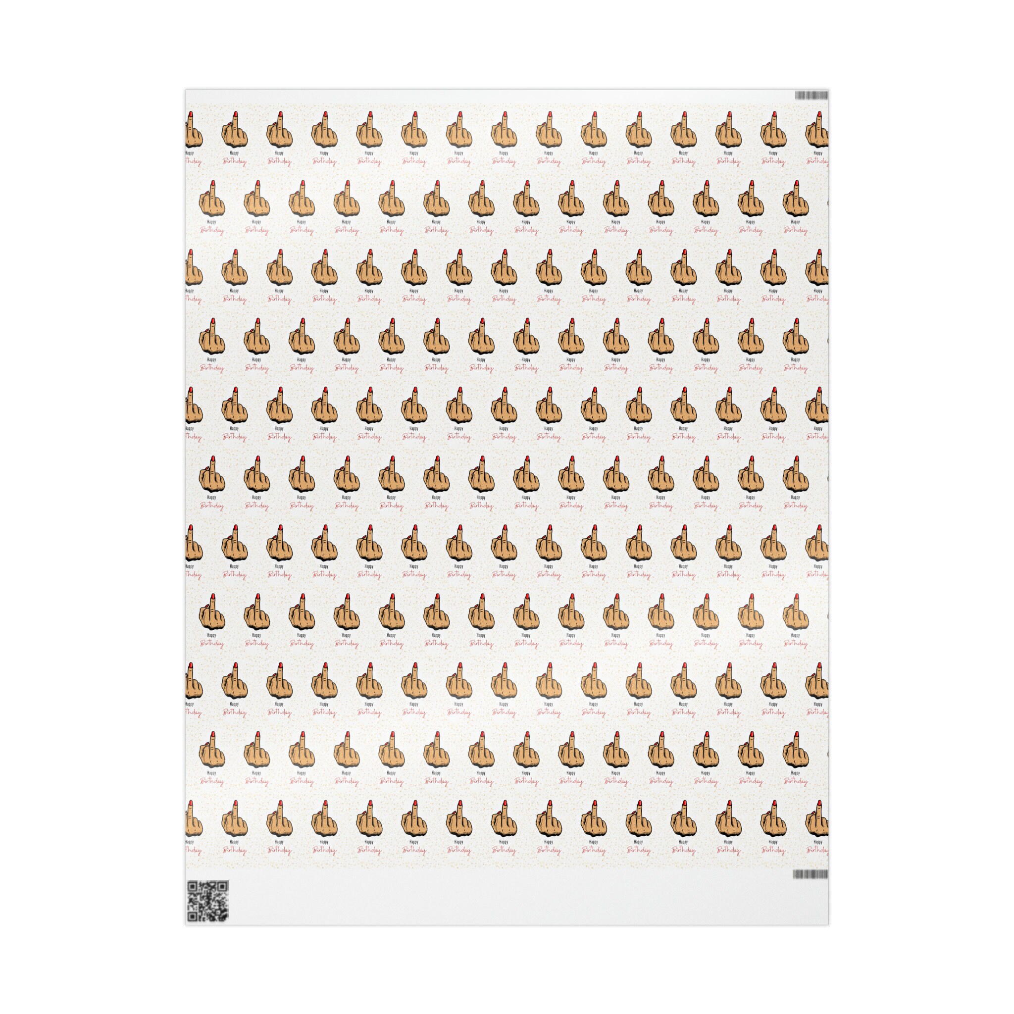 Middle Finger Birthday Gift Wrapping Papers, Funny Happy Birthday Gift ...