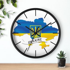Ukraine Flagge Wanduhr, Ukraine Wanduhr, Ukraine Geschenk Wanduhr