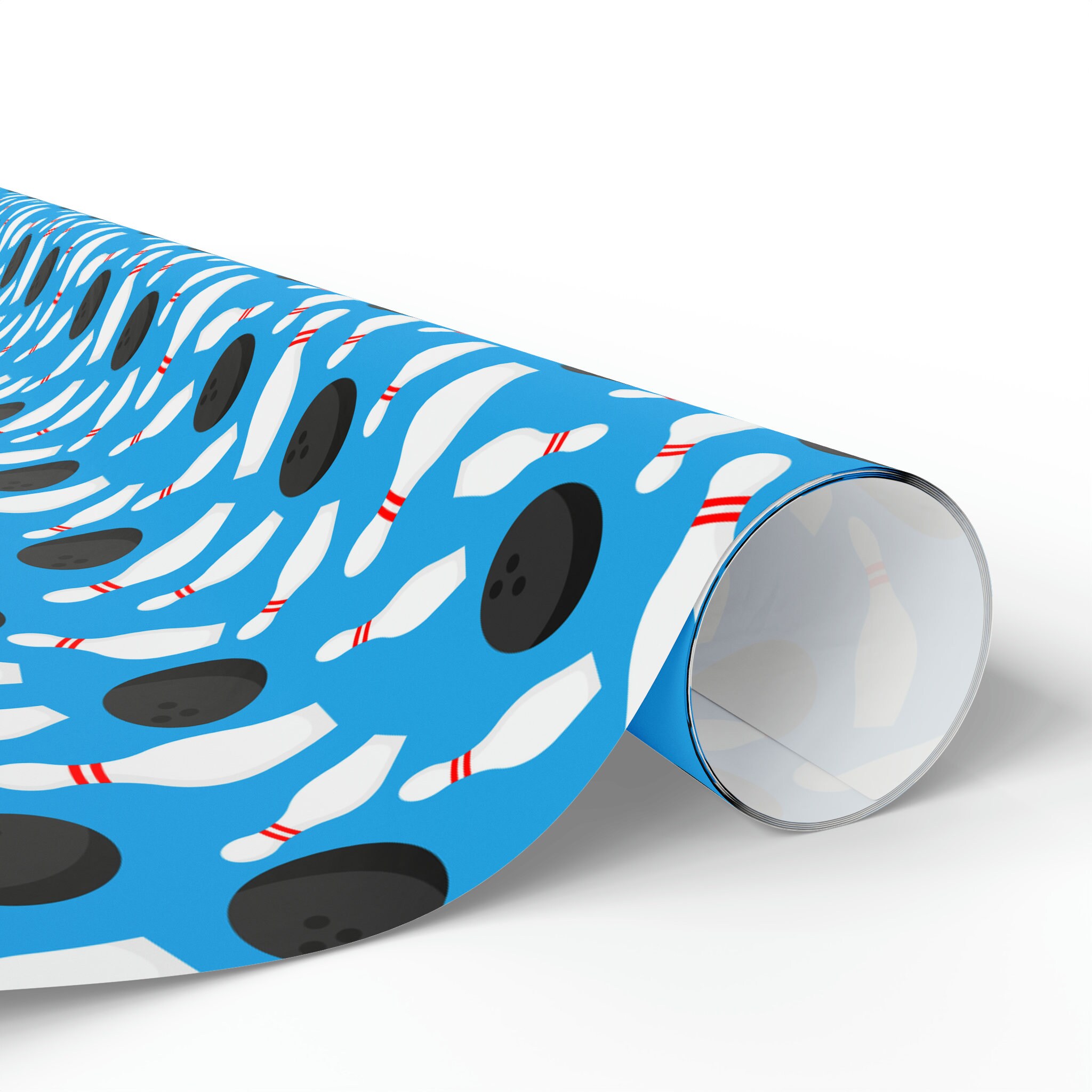 Bowling Wrapping Paper, Bowling Birthday Gift Wrapping Paper, Bowling