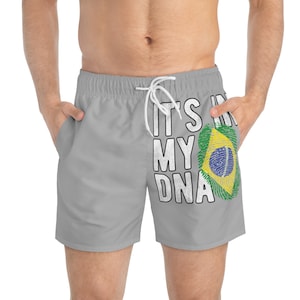 It's in My DNA Brazil Flag  Swim Trunks