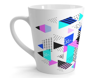 Memphis Style Design Latte Mug