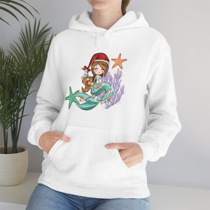 Chrisrmas Mermaid Unisex Heavy Blend Hooded Sweatshirt