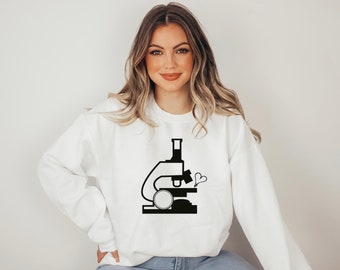 Looking For Love Like Crewneck Sweatshirt, Microscope Love Sweatshirt, Valentine's Sweatshirt, Gift for Her, Catching Love Sweatshirt