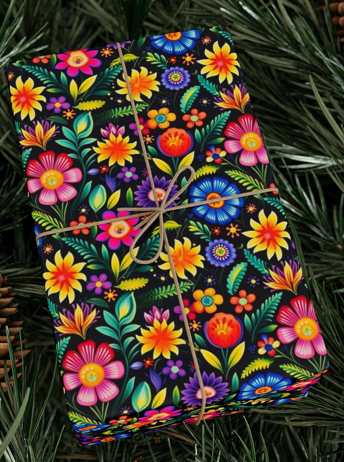 Mexican Floral Fiesta Gift Wrapping Papers, Mexican Flowers Gift ...