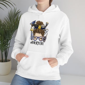Police Life Christmas Unisex Heavy Blend Hooded Sweatshirt